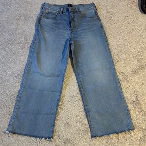 J Crew Wide Leg Crop Jeans